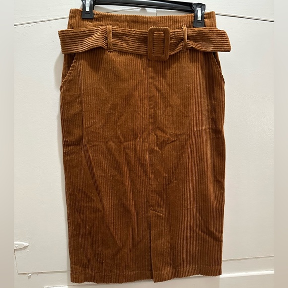 Corduroy midi skirt - Picture 1 of 4